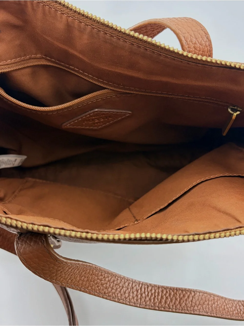 Fossil pebbled leather